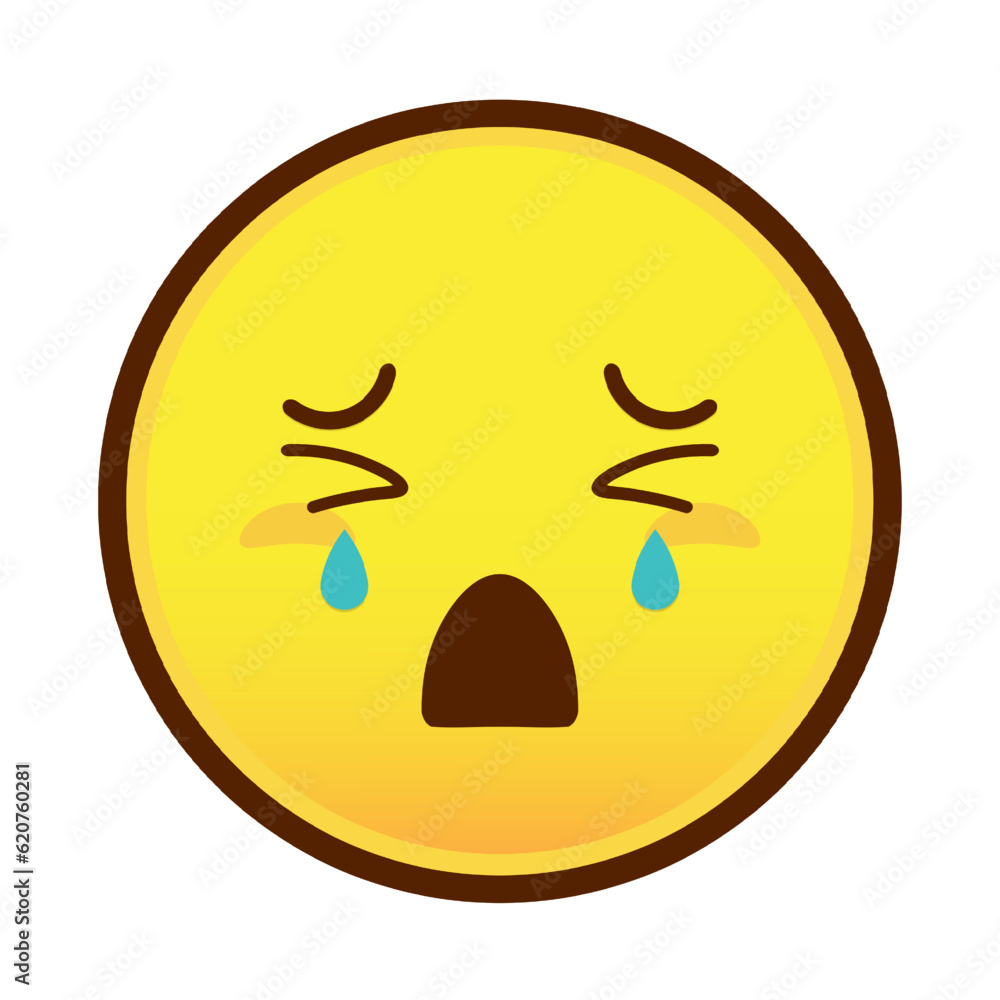 emoji crying and scared face cartoon cute emoji crying and scared face cartoon cute
