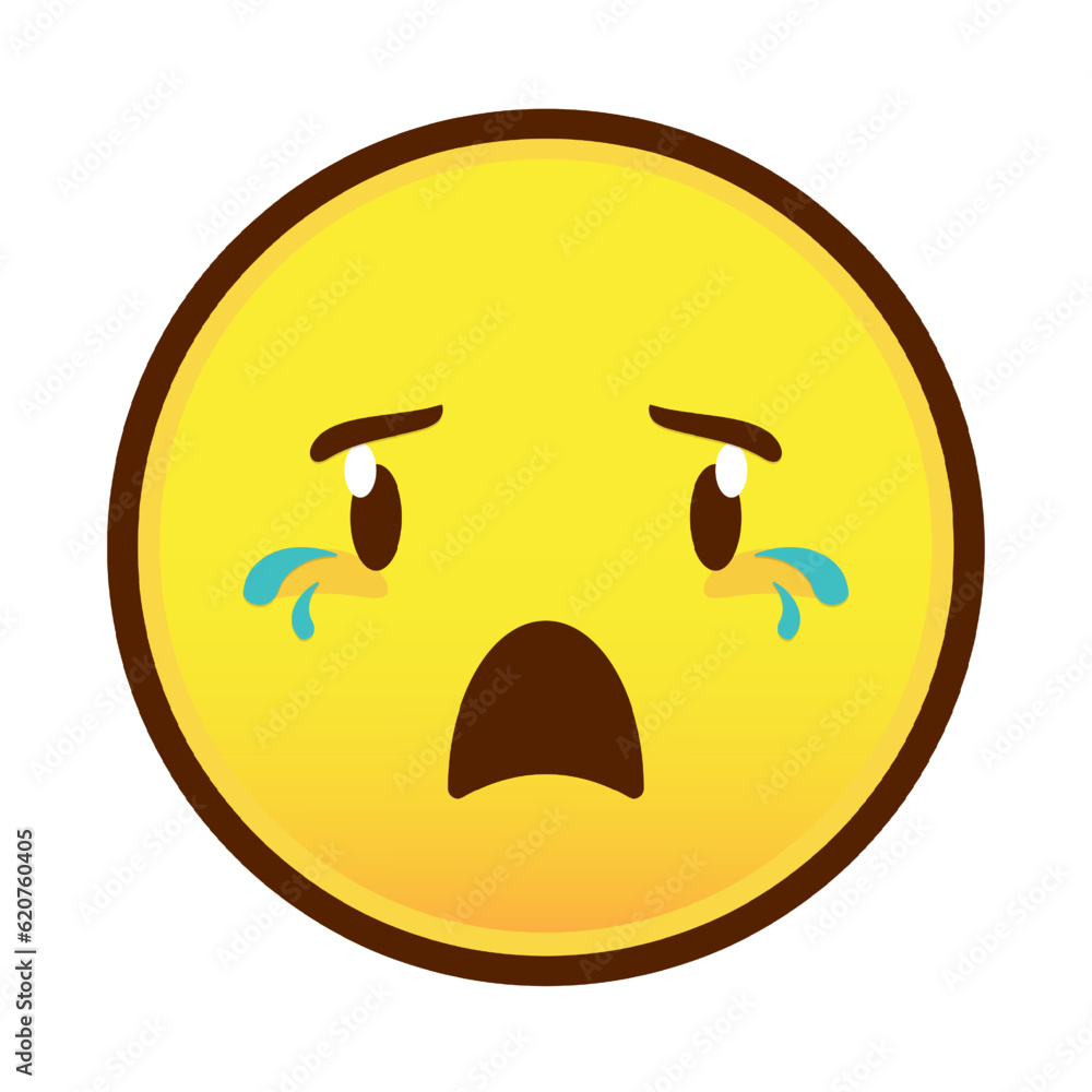 emoji crying and scared face cartoon cute emoji crying and scared face cartoon cute