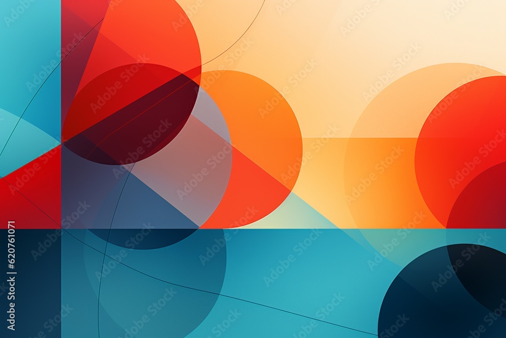 Obraz premium Contemporary Geometric Patterned Background Created with Generative AI