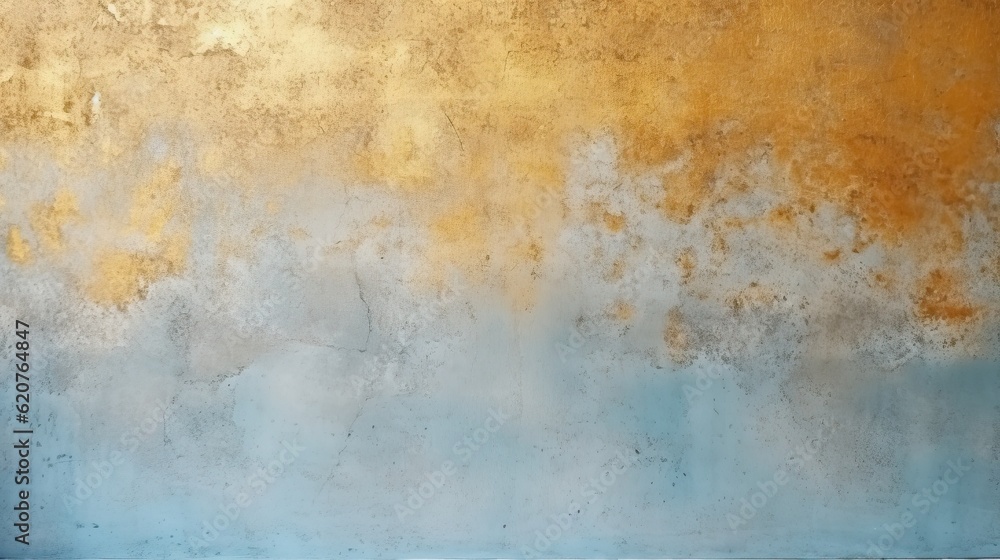Cement Wall Loft Style Wall royalty. blue and gold color. minimal Cement Wall Loft Style Wall royalty. blue and gold color. minimal
