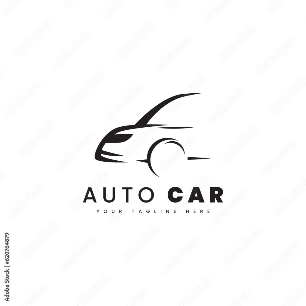 Luxury car silhouette logo, for automotive logo purposes Luxury car silhouette logo, for automotive logo purposes