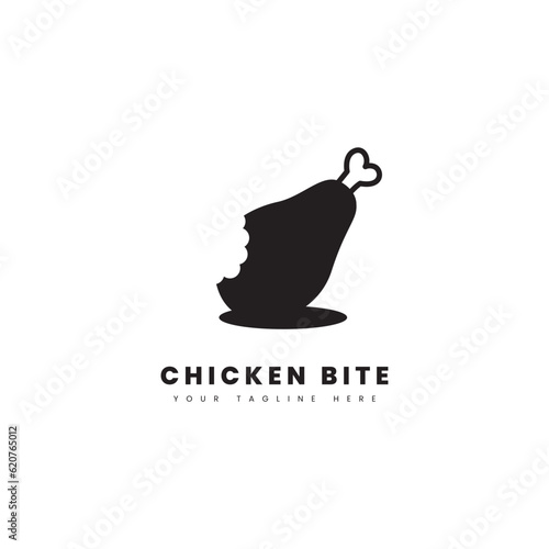 Chicken bite logo, huge chicken thighs with a bite that defines deliciousness.