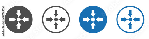 Meeting point flat vector icon concepts