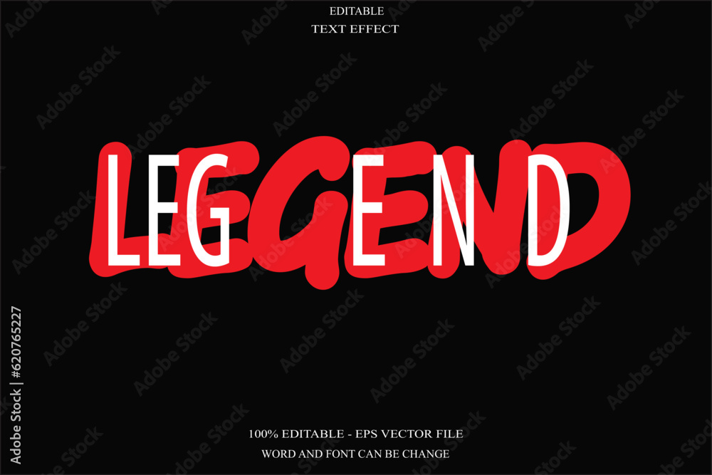 Fototapeta premium Legend editable text effect emboss