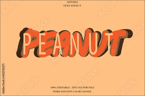 Peanut editable text effect emboss