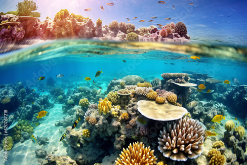 Photo photo of a coral colony on a reef photography © yuniazizah