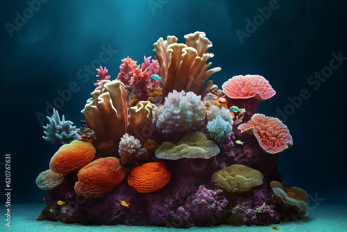 Photo photo of a coral colony on a reef photography