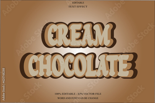 Cream Chocolate editable text effect emboss