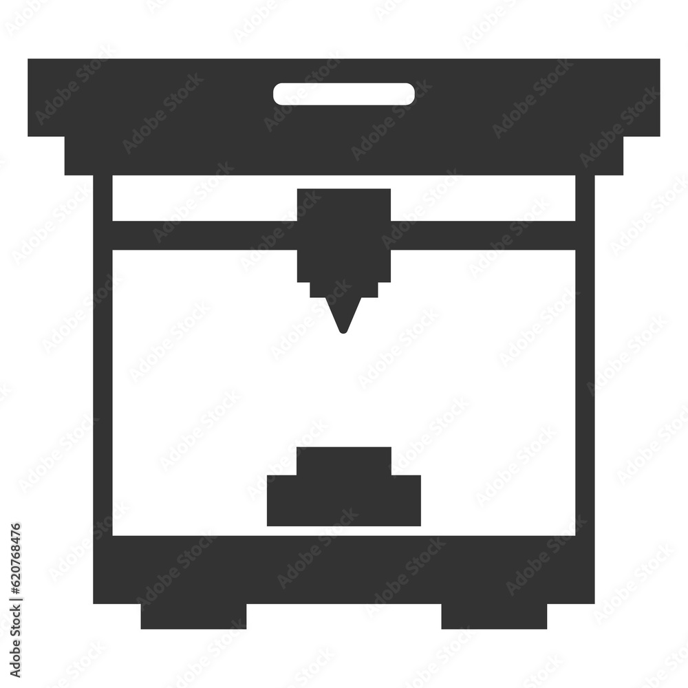 Vector illustration of 3D Printer icon in dark color and transparent background(PNG). Vector illustration of 3D Printer icon in dark color and transparent background(PNG).