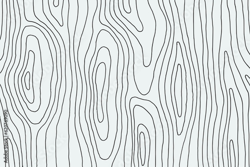 Hand illustrated wood texture line art pattern background
