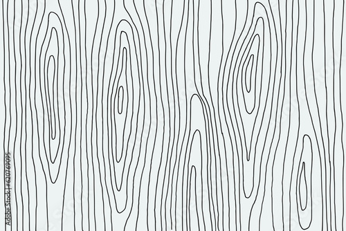 Hand illustrated wood texture line art pattern background