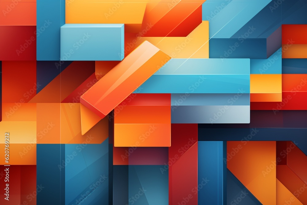 Contemporary Geometric Patterned Background Created with Generative AI Contemporary Geometric Patterned Background Created with Generative AI