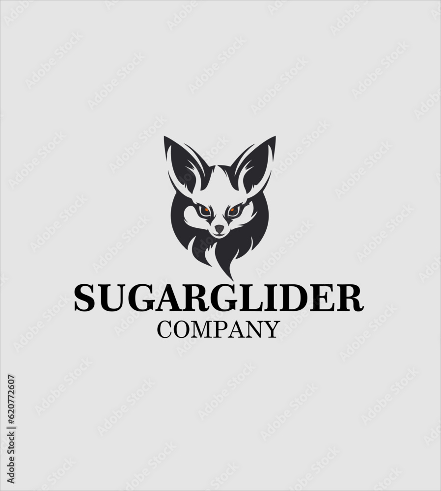 sugar glider animal vector design, vector illustration. Emblem design on white background sugar glider animal vector design, vector illustration. Emblem design on white background