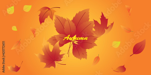Background design with autumn theme.