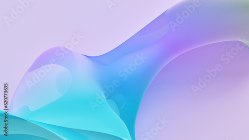 3d render, Abstract wavy pastel color wallpeper background photo