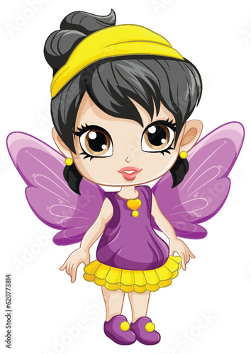 Cartoon fairy with wings