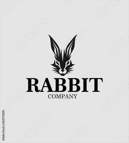 rabbit head animal vector design, vector illustration. Emblem design on white background