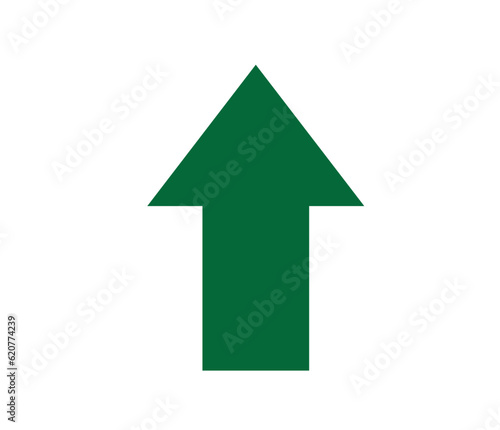 green arrow isolated on white
