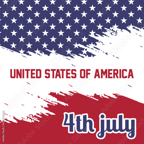4th July American Independence day template