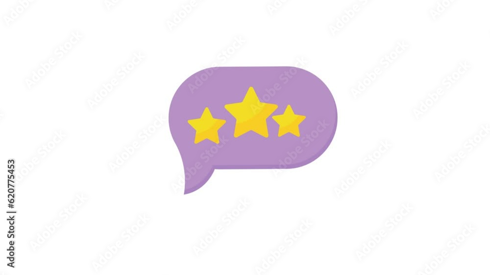 4k customer feedback three star with bubble speech motion graphic, 2d animation video footage. 4k customer feedback three star with bubble speech motion graphic, 2d animation video footage.