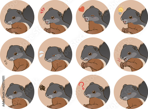 ミケリスの表情アイコンセット