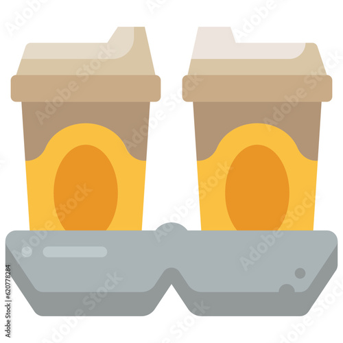 take away flat icon