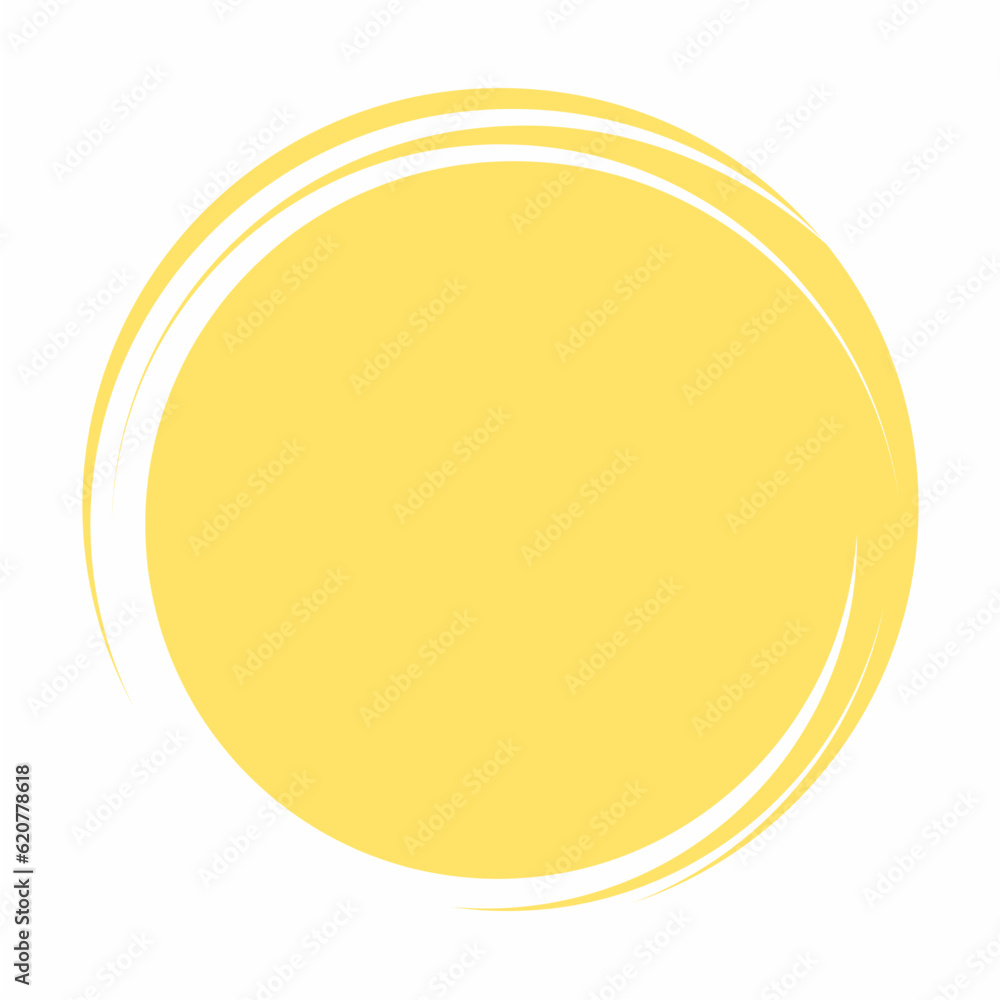 Yellow circle for design ornament
