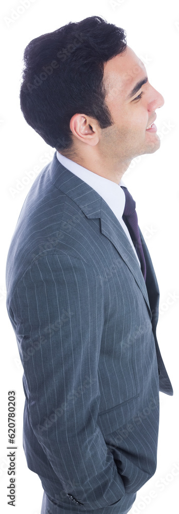 Digital png photo of happy asian businessman looking ahead on transparent background Digital png photo of happy asian businessman looking ahead on transparent background