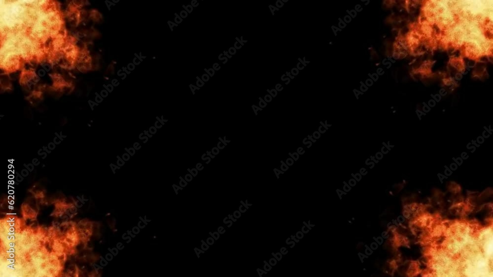 Flames fire rising up on a transparent background, Fire burning on ...