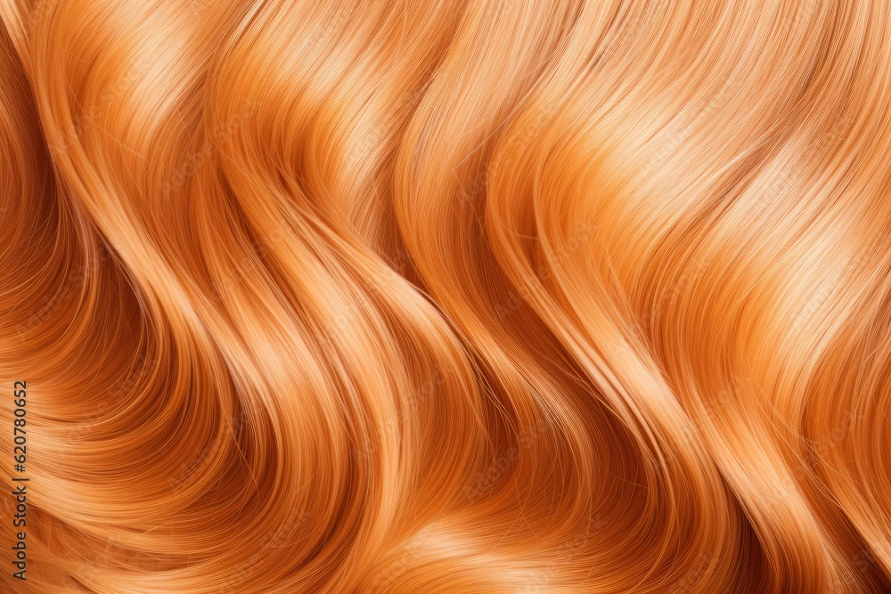 Curly Red or Ginger Hair Close-up. Generative AI. 