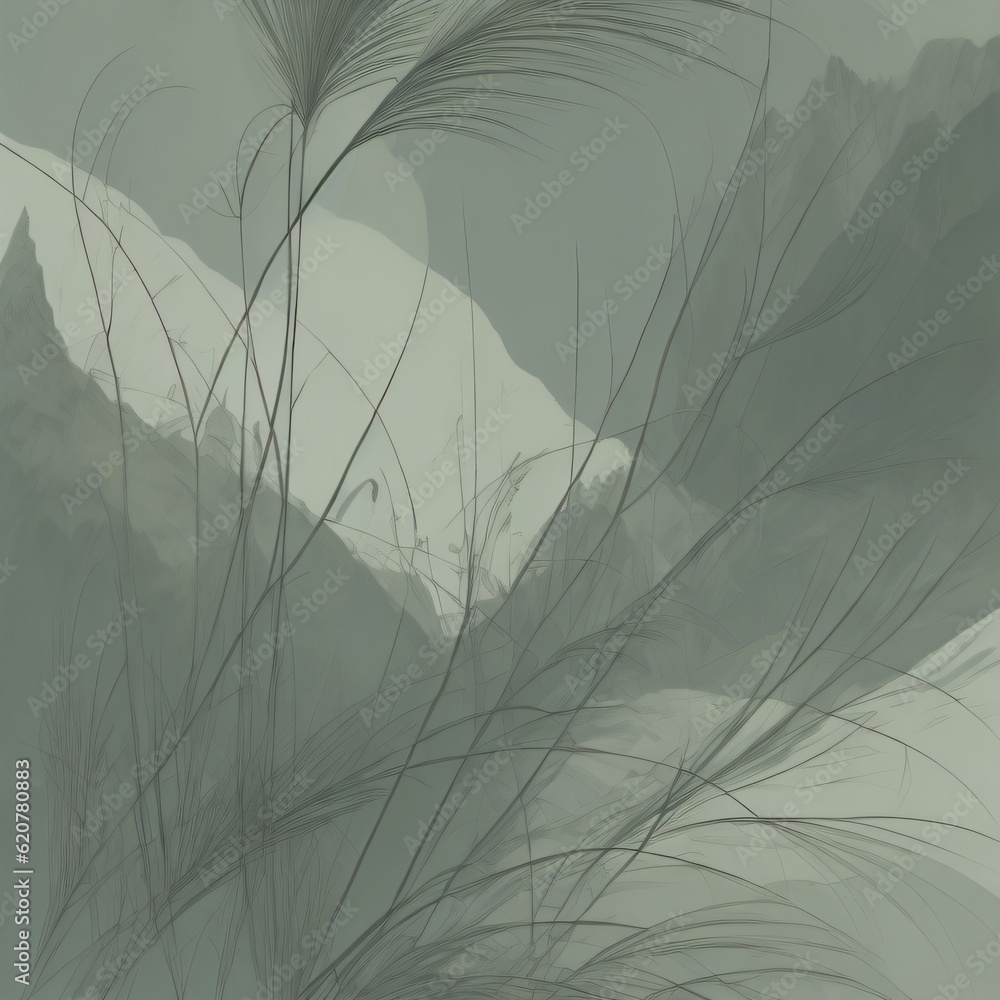 calming palette of cool greens and soft grays calming palette of cool greens and soft grays