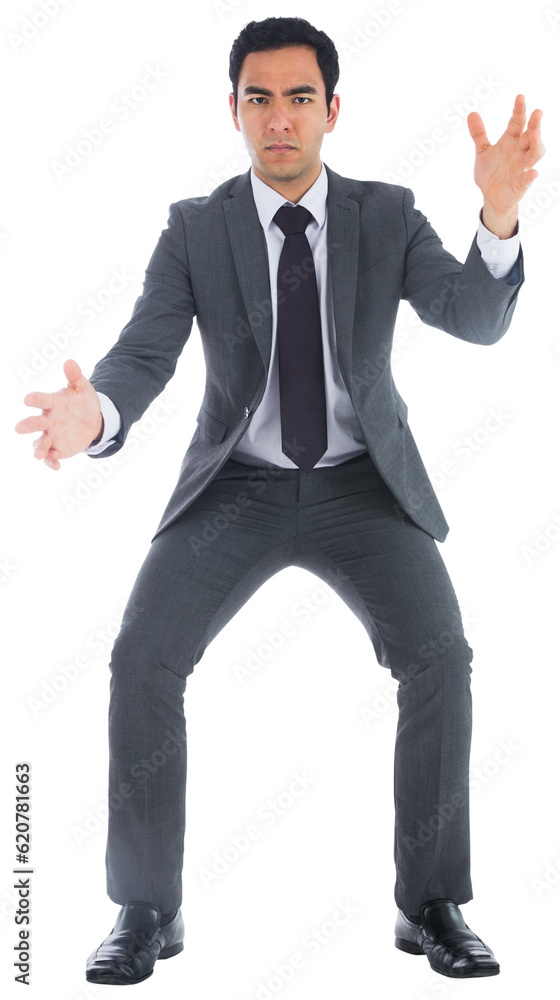 Digital png photo of focused asian businessman on transparent background Digital png photo of focused asian businessman on transparent background