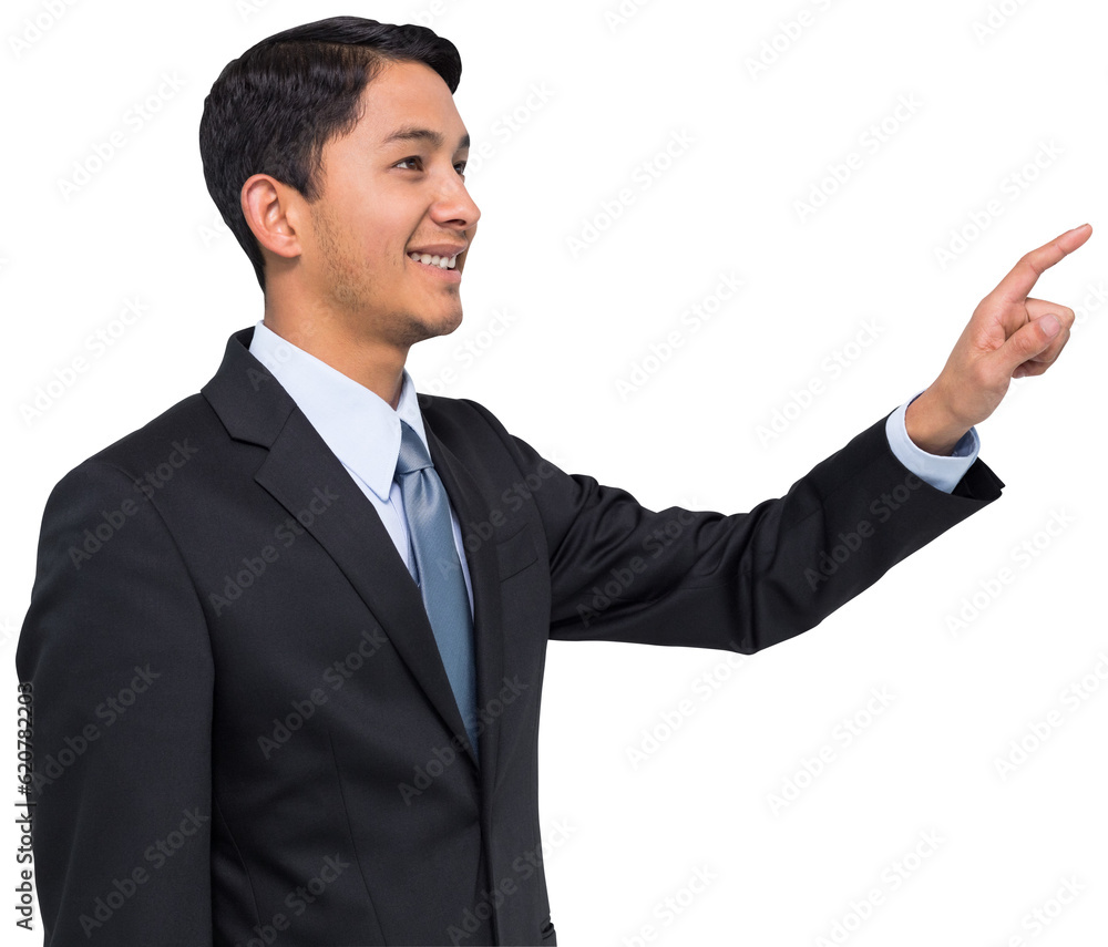 Digital png photo of happy asian businessman on transparent background Digital png photo of happy asian businessman on transparent background