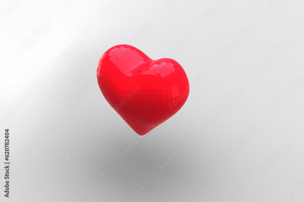 Digital png illustration of red heart on transparent background
