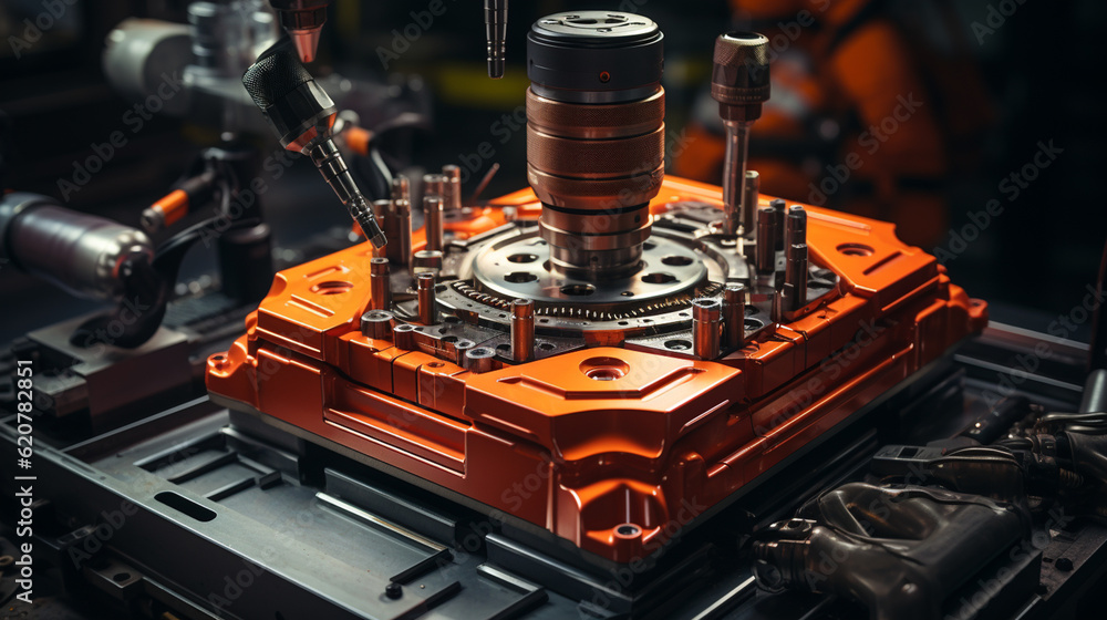 Measurement and control of the dimensions of a metal engine. Generative ...