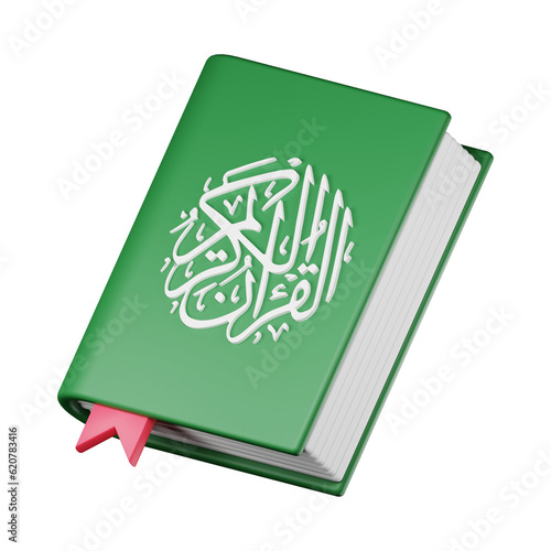 3d quran book icon illustration 