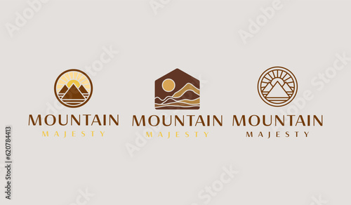 Simple Mountain Logo. Universal creative premium symbol. Vector sign icon logo template. Vector illustration