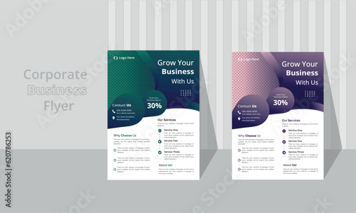 emplate vector design for Brochure, Annual Reports, Magazines, Posters, Corporate Presentations, Portfolio, Flyers, infographic, layouts modern with blue color size A4, Front and back, Easy to