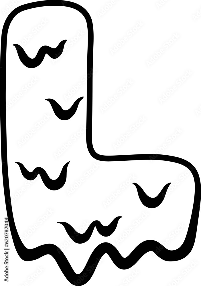 Happy Halloween Melted Dripping Alphabet L Happy Halloween Melted Dripping Alphabet L