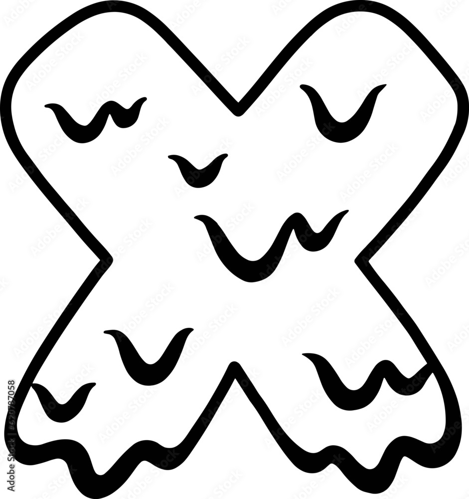 Happy Halloween Melted Dripping Alphabet X Happy Halloween Melted Dripping Alphabet X