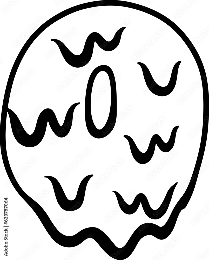 Happy Halloween Melted Dripping Number 0 Zero Happy Halloween Melted Dripping Number 0 Zero