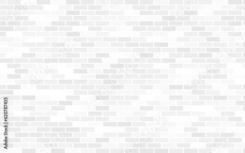 White background brick wall texture seamless pattern