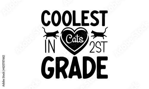 Coolest Cats In 2st Grade T Shirt design photo