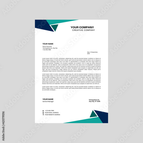 modern business letterhead in abstract design, 