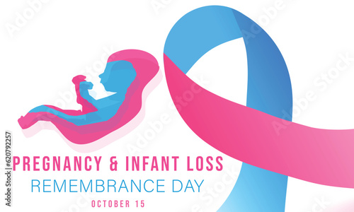 Pregnancy and infant loss remembrance day. background, banner, card, poster, template. Vector illustration.