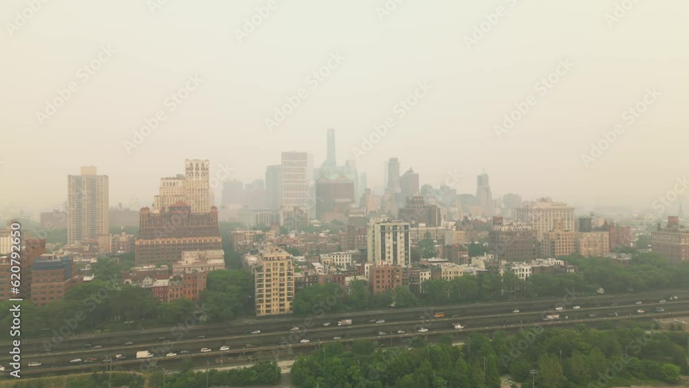 View of the Brooklyn Skyline Completely Consumed in Wildfire Smoke - Pt. 2 View of the Brooklyn Skyline Completely Consumed in Wildfire Smoke - Pt. 2