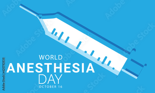 World Anesthesia day. background, banner, card, poster, template. Vector illustration.