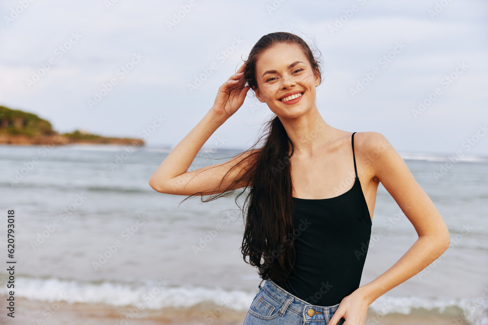sea woman sand lifestyle beach smile summer nature ocean vacation sunset sea woman sand lifestyle beach smile summer nature ocean vacation sunset