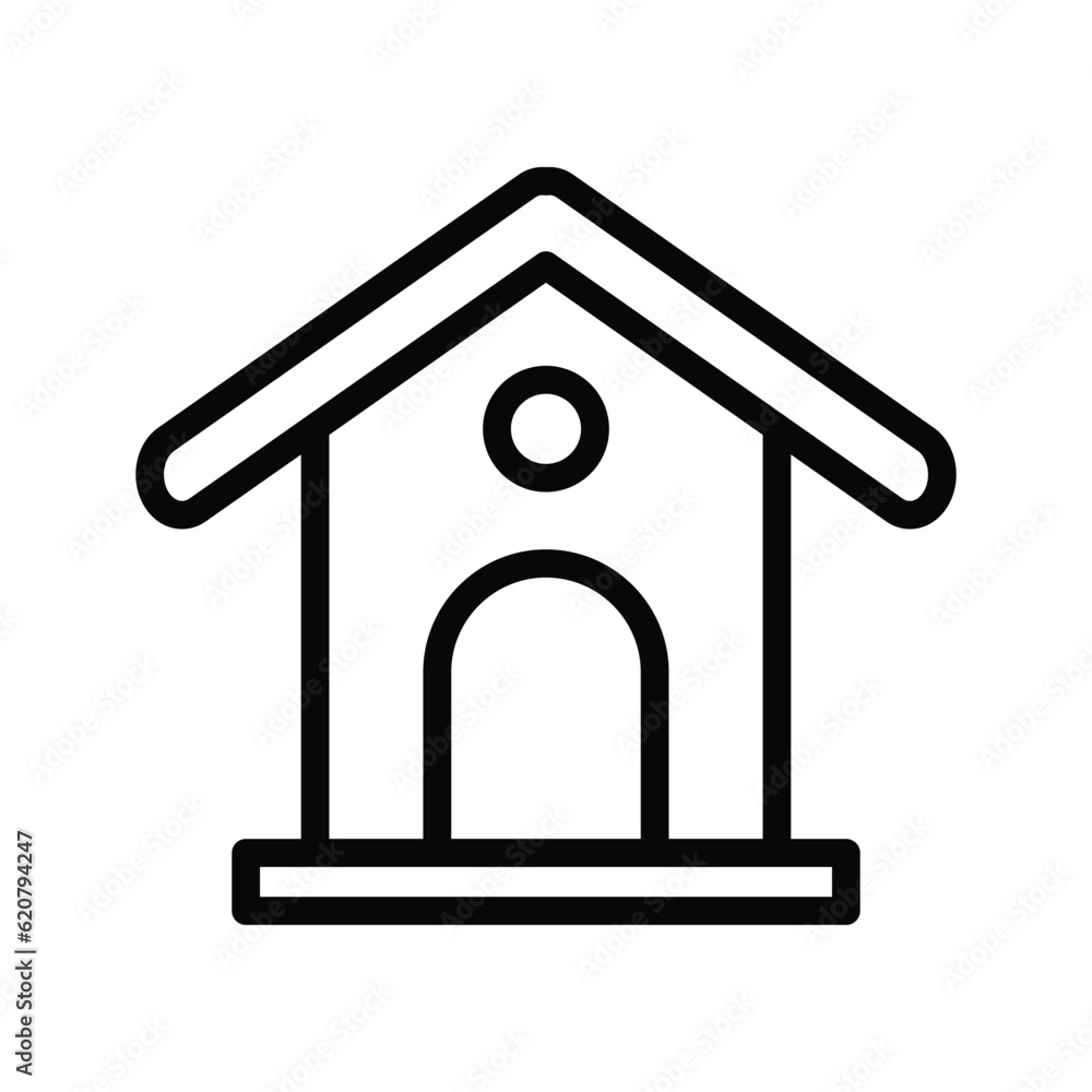 Bird house icon line design illustration isolated Bird house icon line design illustration isolated