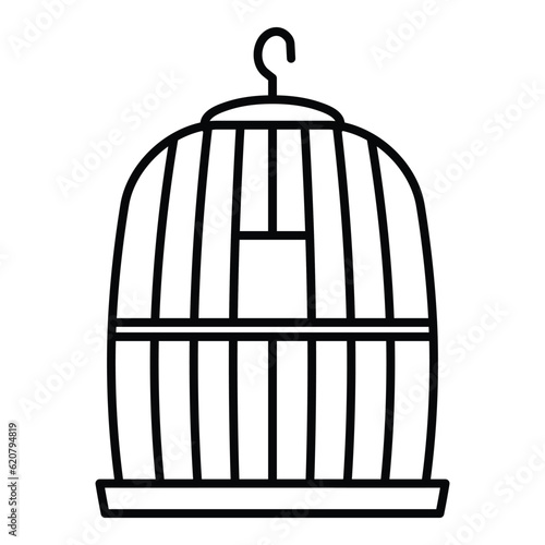 Bird cage icon silhouette design illustration isolated